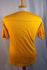 Mustard Yellow Athletic Physical Education Jersey Men's Tee Shirt - Sz XL