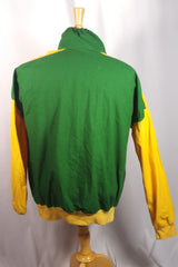 1990s Hummer Oakland A's Athletics USA-Made 1/4 Zip Pullover Jacket - Sz XL