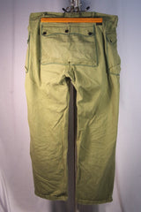 Runabout Twills & Canvas Herringbone Military Cotton Cargo Pants - Sz 36x34
