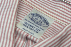 Brooks Brothers Regent Fit Salmon Striped Oxford Cotton Dress Shirt - Sz 16-35
