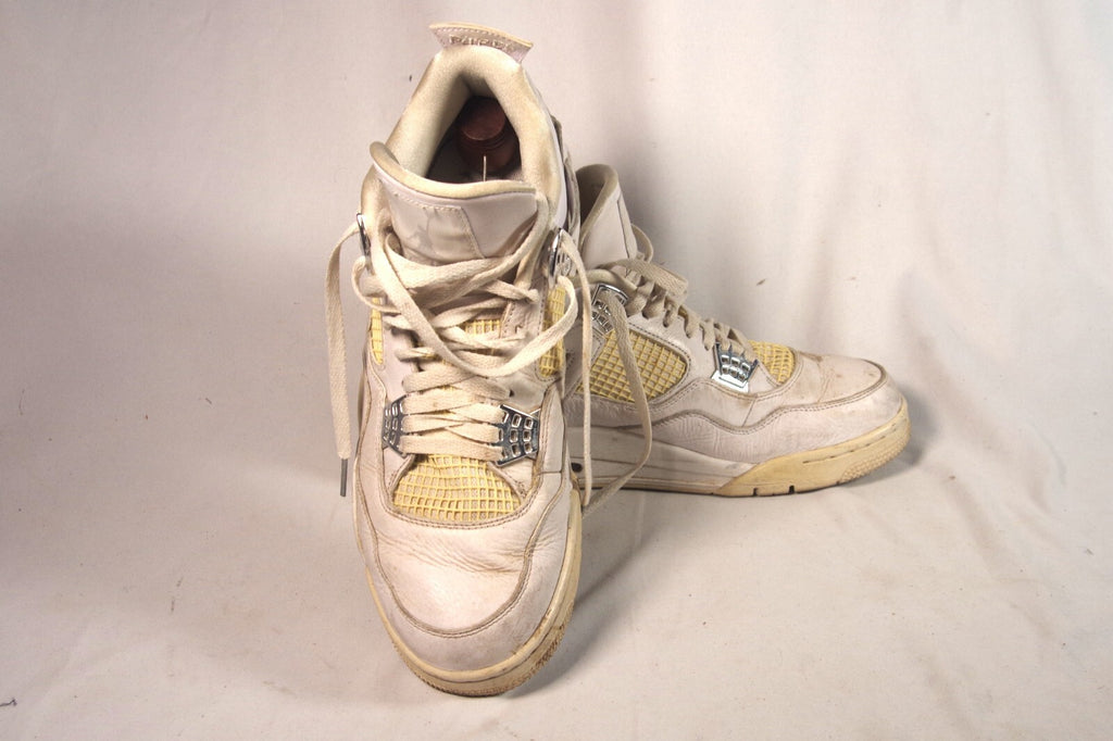Air Jordan 4 Retro Pure Money White Sneakers - Sz 12