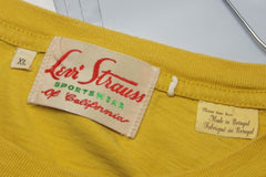 LVC Levi Strauss Sportswear of California Yellow Tee Shirt - Sz XL