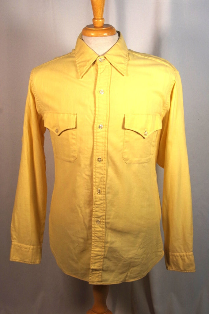 Viyella Abercrombie & Fitch Yellow Wool/Cotton Dress Shirt - Sz XL