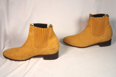 Vintage El Canelo Light Suede Ankle Boots - Sz 12.5