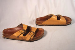 Yuketen Arizonian Synthetic Vaquetta Vegan Leather Tan Sandals - Sz 45 (US ~12)