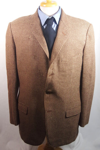 1959 Abercrombie & Fitch Hand-Needled Brown Tweed Sport Coat - Sz 43L