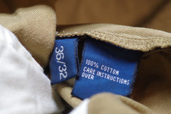 Ralph Lauren Polo Sandy Brown Men's Cotton Classic Chinos - Sz 36/32