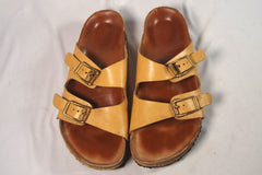 Yuketen Arizonian Synthetic Vaquetta Vegan Leather Tan Sandals - Sz 45 (US ~12)