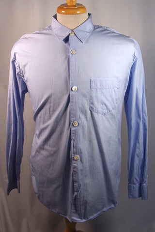 Our Legacy Shirting Lightweight Blue Cotton Dress Shirt - Sz 50 (~16.5)