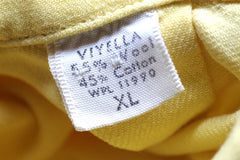 Viyella Abercrombie & Fitch Yellow Wool/Cotton Dress Shirt - Sz XL