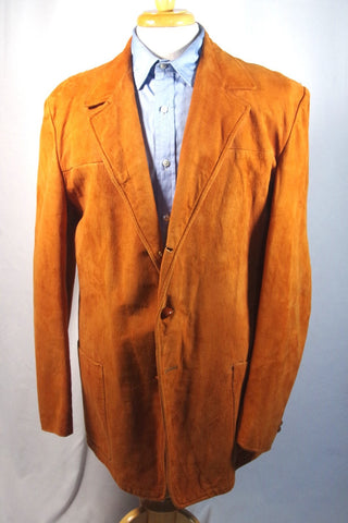 Vintage McGregor Drizzle Suede Water Repellent USA-Made Men's Jacket - Sz 42-L