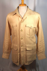 2011 Ascot Chang Heavy Duty Linen Herringbone Safari Jacket - Sz ~44