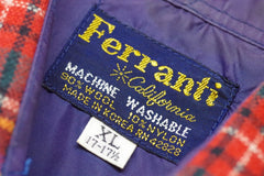 Ferranti California Heavy Duty Wool/Nylon Men's Plaid Work Shirt - Sz XL