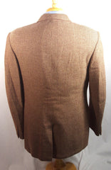 1959 Abercrombie & Fitch Hand-Needled Brown Tweed Sport Coat - Sz 43L