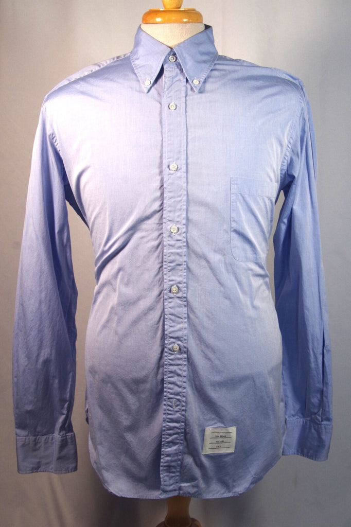 Thom Browne New York Japanese-Made Blue Men's Dress Shirt - Sz 5 (~16)