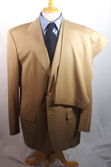 Luciano Barbera Superfine Italian Handmade Tan Suit - Sz 54 (US ~44)