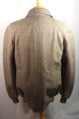 Vintage Bruce Shelton Outercoat Donegal Irish Wool Plaid Tweed Jacket - Sz ~40