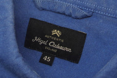 Nigel Cabourn Heavy Duty Oxford Blue Cotton Men's Dress Shirt - Sz 45 (~18)