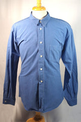 Nigel Cabourn Heavy Duty Oxford Blue Cotton Men's Dress Shirt - Sz 45 (~18)