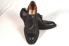 Brooks Brothers Black Fleece Women's Pebblegrain Leather Brogue Heels - Sz 8