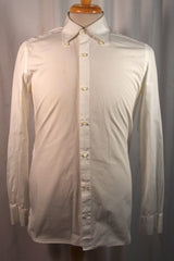 Borrelli Napoli White Cotton Men's Dress Shirt - Sz 16/41