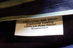 Holland & Holland French Navy Blue Linen-Silicon Rain Jacket - Sz L