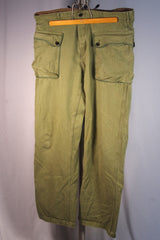 Runabout Twills & Canvas Herringbone Military Cotton Cargo Pants - Sz 36x34