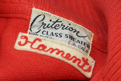 Criterion Class Virgin Wool Peach Tahitians Letterman Sweater - Sz ~37