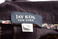 Jay Kos New York Men's Black-Brown Corduroy Pants - Sz 38