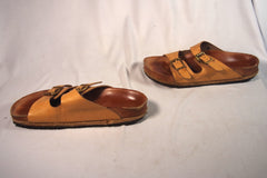 Yuketen Arizonian Synthetic Vaquetta Vegan Leather Tan Sandals - Sz 45 (US ~12)