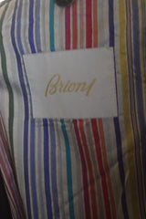 Brioni Silk-Lined Navy Blue Cotton/Linen Jacket - Sz 40