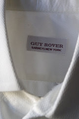Guy Rover Italian White Tuxedo Oxford Formal Dress Shirt - Sz 15.5