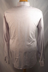 Isaia Napoli Neiman Marcus White Plaid Dress Shirt - Sz  16.5 (42)