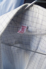 Isaia Napoli Neiman Marcus White Plaid Dress Shirt - Sz  16.5 (42)