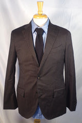 Lardini Dark Gray Wool Pinstripe Blazer - Sz 48 (US 38)
