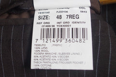Lardini Dark Gray Wool Pinstripe Blazer - Sz 48 (US 38)