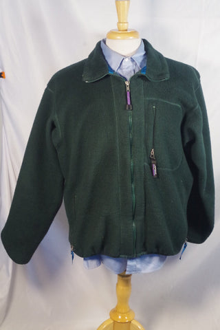 Vintage Patagonia Green Fleece Sweater - Sz L