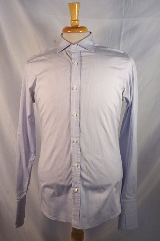 Ralph Lauren Black Label Modernist Blue Striped Dress Shirt - Sz 15.5