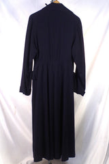 Stunning 1940s-50s Mabley & Carew Navy Blue Long Women's Coat - Sz S
