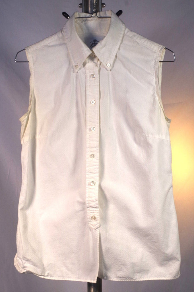 Brooks Brothers Black Fleece Thom Browne Women's Sleeveless Dress Shirt - BB3 (M)