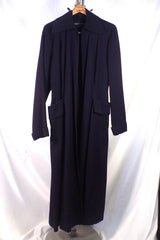 Stunning 1940s-50s Mabley & Carew Navy Blue Long Women's Coat - Sz S
