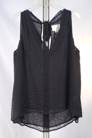 Band Of Outsiders Women’s Sheer Black Silk Sleeveless Blouse - Sz 3