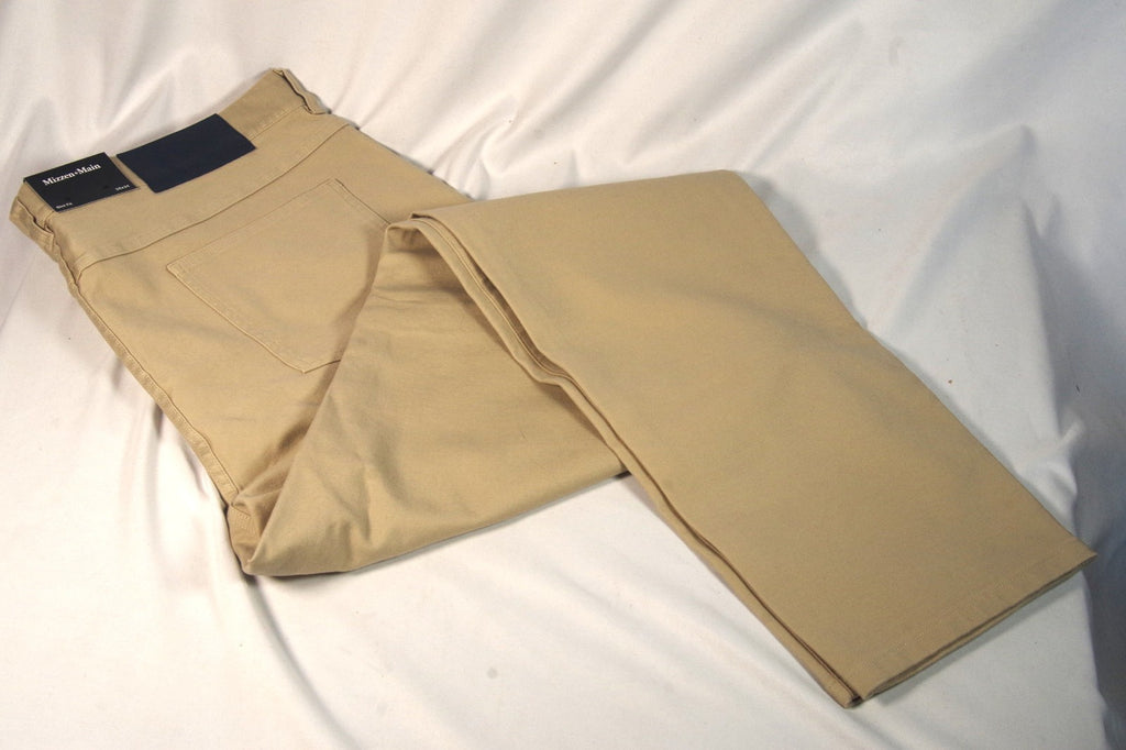 Mizzen+Main Mayfield Tan Pants - Sz 38X34 Slim Fit (New w/Tags)