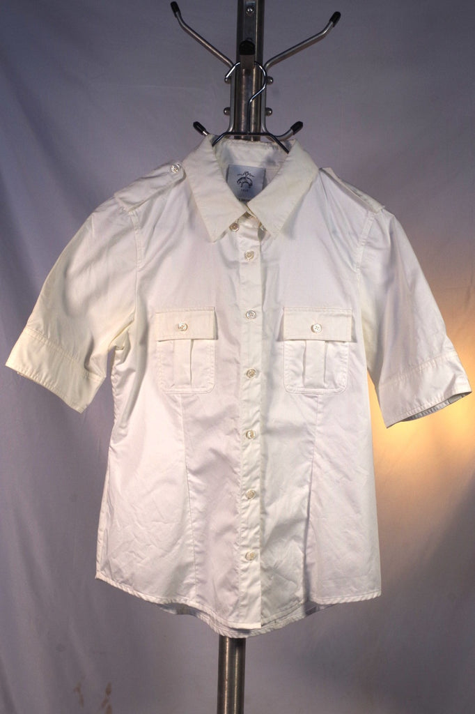 Brooks Brothers Black Fleece Thom Browne Women's White Dress Shirt - BB3 (M)