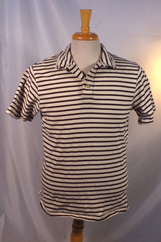 Magill Los Angeles Striped Brown and White Women's Polo Shirt - XL