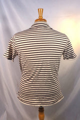 Magill Los Angeles Striped Brown and White Women's Polo Shirt - XL