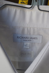 Richard James Savile Row Italian White Dress Shirt - Sz 17 (43 cm)