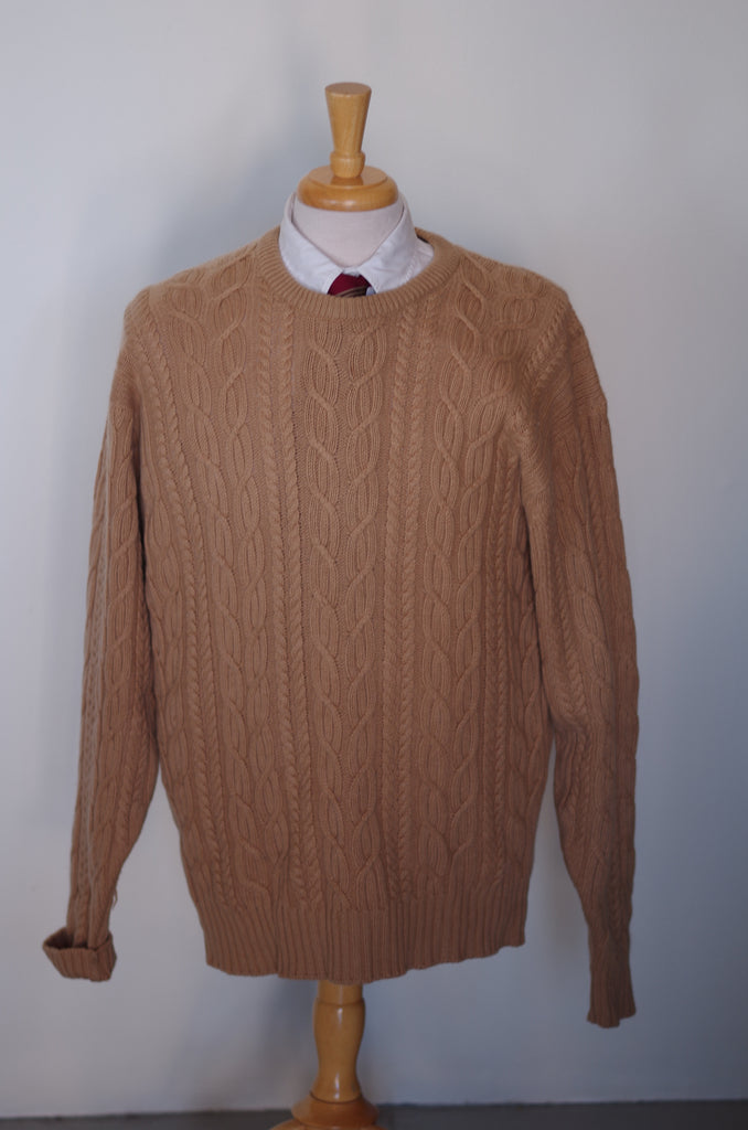 Vintage Quill's Woolen Market Cashmere Cable Knit Sweater