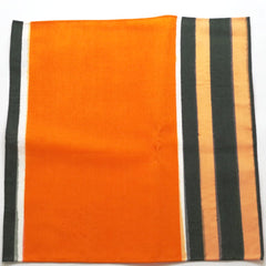 Bold Orange, Pink, and Green Striped Silk Pocket Square by Put This On