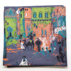 Middle Eastern Street Scene Cotton Pocket Square by Put This On